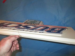 Hanging Busch Beer BASS Sign 34” X 18” Molded Plastic 2004 Two Sided 3