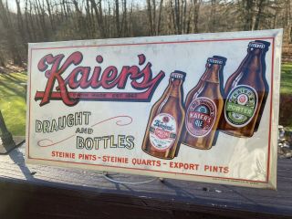Kaiers Beer Sign - Mahanoy City Pa