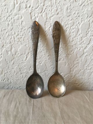 Vintage Mickey Mouse Silver Plate Spoons - Wm Rogers
