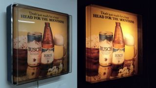 Busch Beer HEAD FOR THE MOUNTAINS Advertising Bar Light Sign A Beauty 2