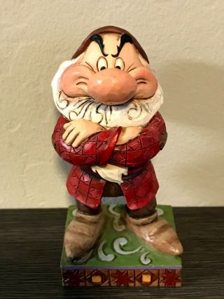 Jim Shore Disney Grumpy Dwarf From Snow White Figurine 4013983 - 4 " Tall