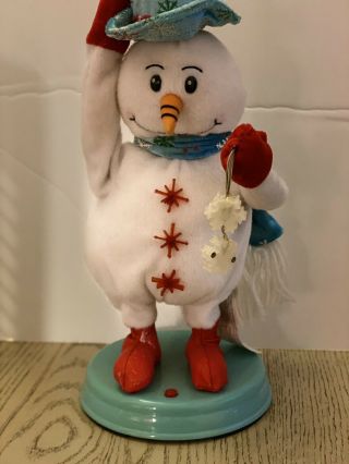 Vintage Gemmy Animated Snowman Snow Miser Singing Dancing Snowman Blue