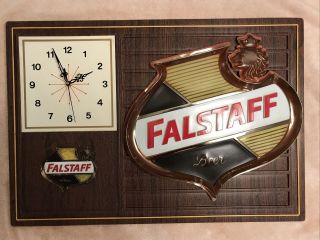 Vintage 1960’s Falstaff Beer Sign And Clock