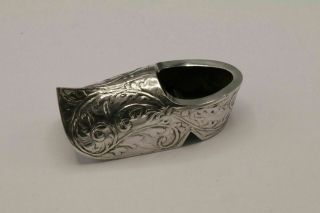 Vintage Solid Silver Dutch Shoe 19th Century