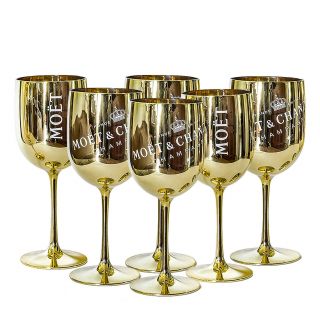 Moet & Chandon Gold Ice Imperial Acrylic Champagne Glasses - Set Of 6
