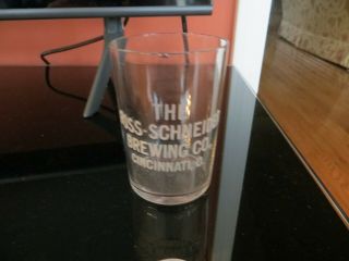 Etched Pre Pro Beer Glass The Foss Schneider Brewing Co.  Cincinnati O.  Oh Ohio