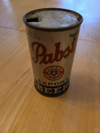 Pabst Blue Ribbon Export Irtp Open Instructional Flat Top Beer Can