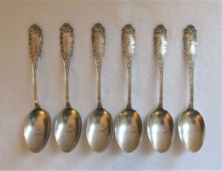 Set Of 6 Sterling Silver Teaspoons By Mechanics / Watson Victoria Old Pattern