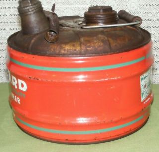 WIZARD GAS CAN VINTAGE UTILITY CONTAINER 2 1/2 GALLON WESTERN AUTO OUTBOARD FARM 2