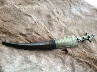 Vintage Indo - Persian Mughal Short Sword Dagger Silver?
