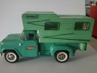Vintage Buddy L Pickup Camper W/spring Front End