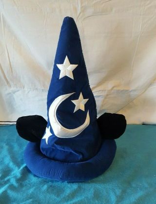 Vintage Walt Disney World Mickey Mouse Sorcerer Wizard Fantasia Blue Hat Adult