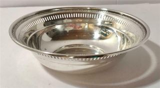 Vintage 6 " Sterling Silver Reticulated Bowl 87.  8 Grams