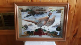 Old Milwaukee Beer The Pheasant Wildlife Series No.  3 Mirror Sign