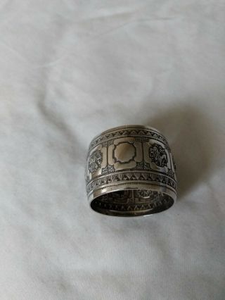 Antique Victorian Scottish Solid Silver Napkin Ring Hallmarked Glasgow 1892