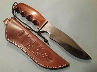 Vintage Bowie Hunting Fighting Survival Knife Dagger W/case Blade 1/4 " Thick Hmc