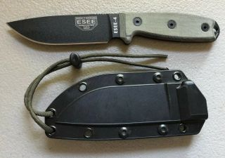 Esee 4 Camp Knife With Kydex Sheath