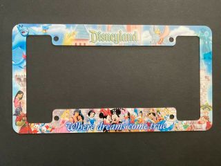 Disneyland Plastic License Plate Frame Holder Htf Where Dreams Come True