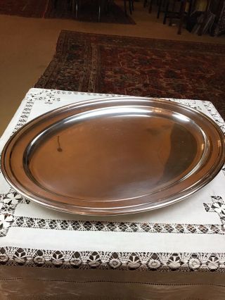 Antique 1920’s Epns Silver Plate Heavy Large Serving Tray Grosvenor House London