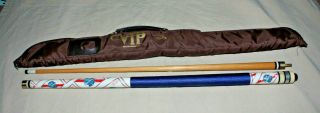 Vintage Pabst Blue Ribbon Beer Pool Cue With Soft Case