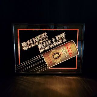 Vintage Coors Light Beer “ Silver Bullet “ Lighted Bar Sign Neon Like