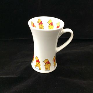 Winnie The Pooh Disney Store Tall White Ceramic Coffee Mug Cup 6 " Tall 16 Oz