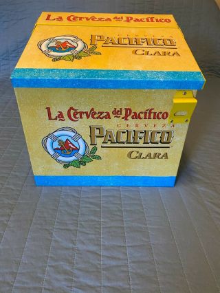 Pacifico Clara Cerveza Beer Metal Cooler Ice Chest - - Unique
