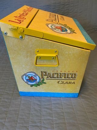 Pacifico Clara Cerveza Beer Metal Cooler Ice Chest - - Unique 3