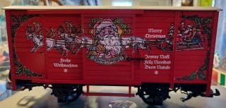 Lgb The Big Train 4335 S Sound Christmas Holiday Box Car Vintage G Gauge