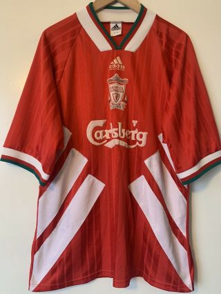 Vintage Adidas Liverpool Home Football Shirt 1993 - 1995 Size Xl