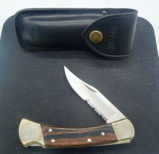 Rare Vintage 1995 Buck 110 Knife Serrated 087/750 Made In Usa Limited Edition