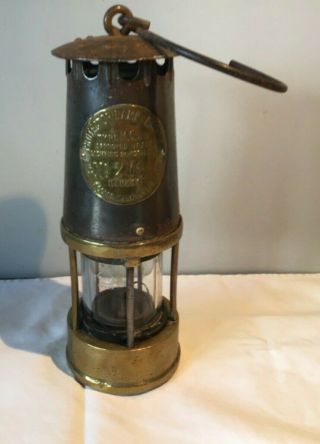 Vintage Brass Miners Lamp Protector Light & Lighting Manchester Mc40 No.  219