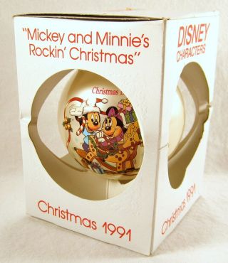 Vintage Disney Schmid Ornament 1991 Mickey & Minnie 