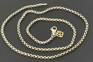Vintage David Yurman Sterling Silver 925 585 14k Gold Plated Chain Necklace 17 "
