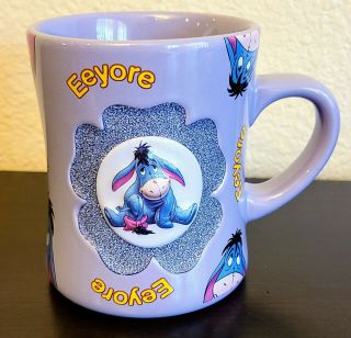 Disney Parks Eeyore Winnie The Pooh Collectible Vintage 3d Textured Coffee Mug