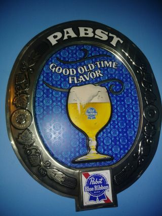 Very Rare Large Vintage Pabst Blue Ribbon Beer Good Old - Time Flavor Sign