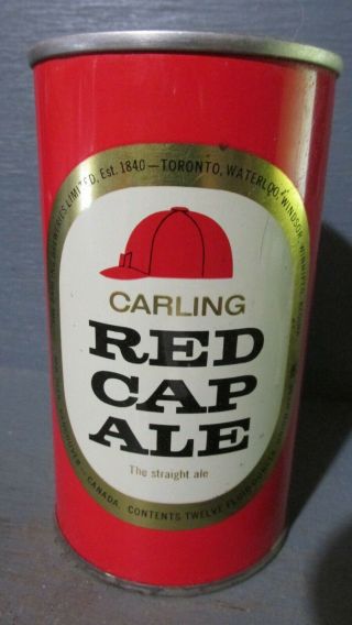 1965 Carling Red Cap Ale Canadian Steel Beer Can - [read Description] -
