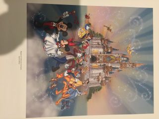 Walt Disney " Happiest Celebration On Earth " 50th Anniv Special Edition Print