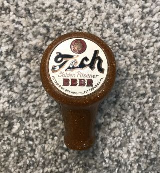 Tech Golden Pilsner Vintage Beer Knob - Glitter Finish.  Old Stock