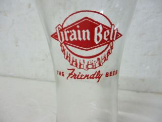 2 Vintage Grain Belt Beer Bottle Cap Friendly Enamel Beer Glass 5 7/8 " Tall