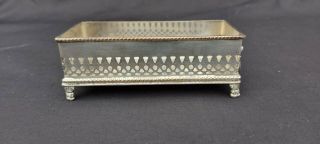 An Antique Silver Plated Biscuit Tray With Lions Embossed Heads.  Late 1800.  S.