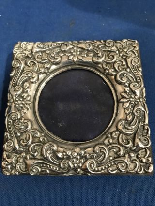 Solid Silver Embossed Antique Photo Frame Birmingham 1902,  Hall Marked