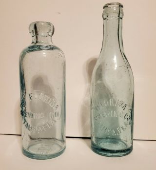 2 Pre Prohibition Bottles From The Florida Brewing Co.  Tampa