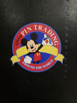 Disney Parks Vintage Pin Trading Around The World Trifold Book Album - Mickey