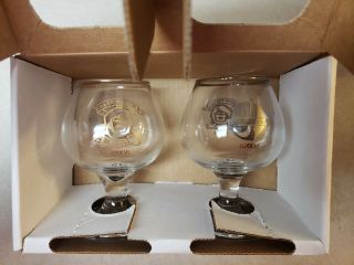 Rare 3 Floyds Brewing Dark Lord Day 2016 Mini Snifter Set.  1 Gold,  1 Silver