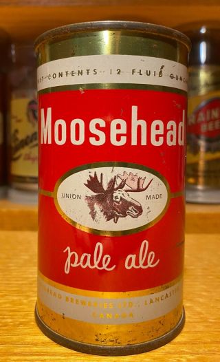 Moosehead Pale Ale Flat Top Beer Can - Canada - Hard To Find Flat /