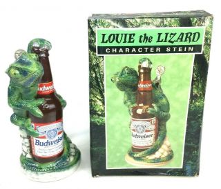 Vtg 1997 Anheuser Busch Budweiser Character Louie The Lizard Stein