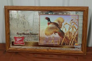 Miller High Life Ring - Necked Pheasants Forever In Wildlife Series 26 " X 16 " Rare