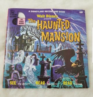 Walt Disney The Haunted Mansion Record And Book Vintage Fast