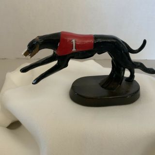 Vintage Scott Products Black Greyhound Racing Dog Figural Bottle Opener 1
